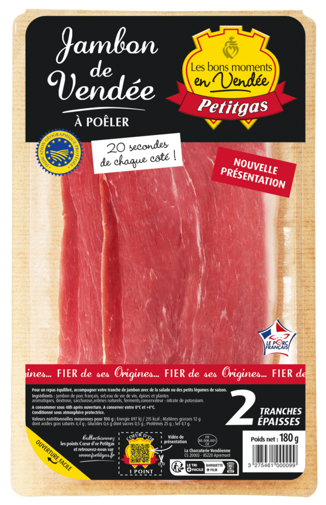 Jambon de Vendée - Label IGP - Tranche